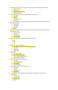 Communication Systems Noise Exam/Quiz