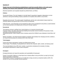 Business Management Factors & Value Chain Model