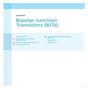 Bipolar Junction Transistors (BJTs): Device & Circuit Analysis