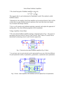 Series-Shunt Feedback Amplifiers: Analysis & Design