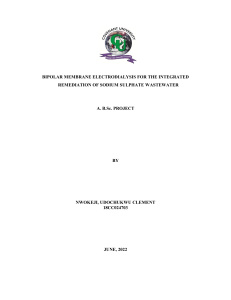 Sodium Sulphate Wastewater Remediation by Electrodialysis