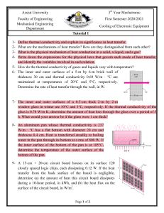 Cooling Electronic Equipment Tutorial: Heat Transfer Problems