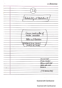 Probability & Statistics Notes: Linear Combinations