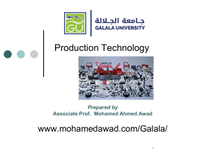 Production Technology: Manufacturing Processes & Automation