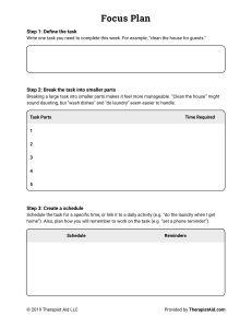 Focus Plan Worksheet: Task Management & Productivity