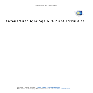 COMSOL Gyroscope Modeling Tutorial