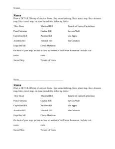 Ancient Rome Map Worksheet: Landmarks & Forum Romanum