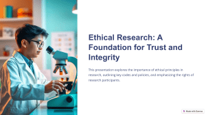 Ethical Research: Principles, Codes & Participant Rights