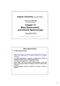 Mass Spectrometry & IR Spectroscopy: Organic Chemistry