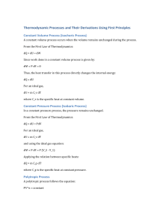 Thermodynamic Processes: Derivations & First Principles