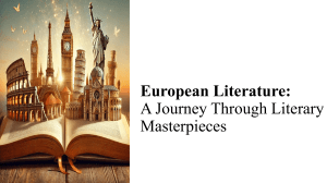 European Literature: Masterpieces & Modern Authors