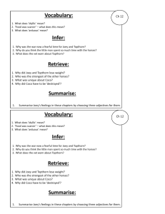 Chapter Comprehension Worksheet