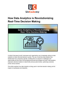 Real-Time Data Analytics: Revolutionizing Decision Making