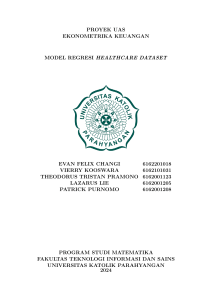 Regresi Data Kesehatan: Laporan Proyek GLM