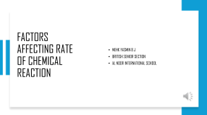 factors affecting the rate of reaction