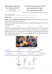 Chemistry Exam: High School - Practice Questions