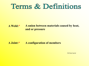 Welding Terms, Joints, and Inspection Presentation