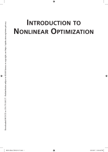 Nonlinear Optimization: Theory, Algorithms, and Applications