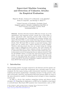 ML-Based IDS for Unknown Attack Detection: An Evaluation