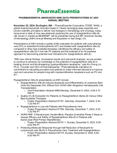 PharmaEssentia ASH Data: Ropeginterferon Alfa-2b Research