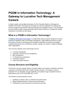 PGDM in Information Technology: Career Paths & Opportunities