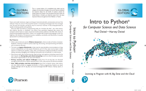 Intro to Python for CS and Data Science