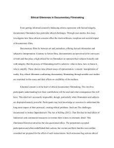 Documentary Filmmaking Ethics: Dilemmas & Case Studies
