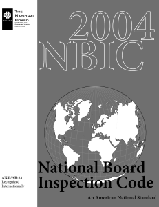 National Board Inspection Code (NBIC) - 2004 Edition
