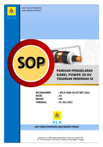 SOP Penyebaran Kabel Daya 20 kV