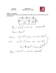 ECE 320 Homework 3: Circuit Analysis Problems