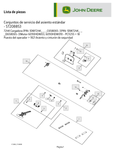 Lista de Peças do Kit de Serviço do Assento da Carregadeira 724K - ST208853