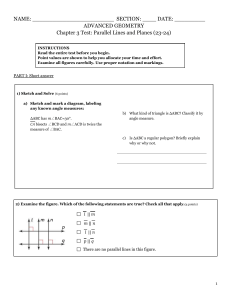 Geometry Test: Parallel Lines & Planes - High School