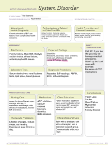 Hypertension Active Learning Template