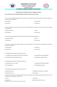 Disciplines & Ideas in Applied Social Science Exam