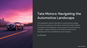 Tata Motors: Navigating the Automotive Landscape