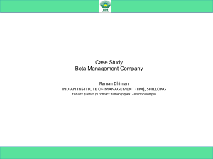 Beta Management Case Study: Risk & Return Analysis