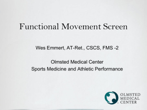 Functional Movement Screen (FMS) Presentation