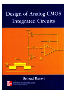 Analog CMOS Integrated Circuits Design Textbook