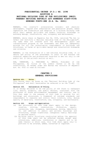 National Building Code of the Philippines (NBCP)