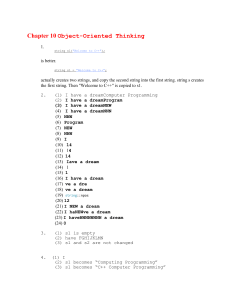 Object-Oriented Thinking in C++: Chapter 10