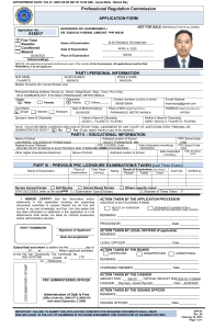 Electronics Technician Exam Application Form