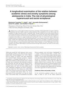 Academic Stress & Anxiety in Indian Adolescents