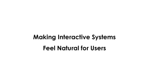 Interactive Systems Design: Natural Computing & UCSD