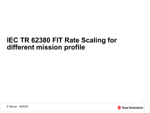 IEC TR 62380 FIT Rate Scaling for Mission Profiles