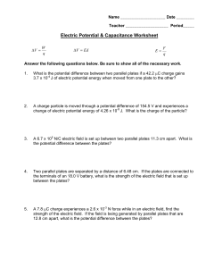 Electric Potential & Capacitance Worksheet