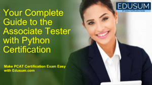 PCAT Certification Guide: Associate Tester with Python