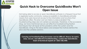 QuickBooks Won't Open: Quick Fix Guide