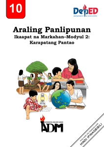 Human Rights: Araling Panlipunan Module for High School