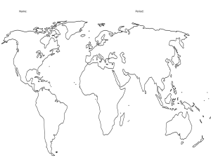 World Map Worksheet: Geography Practice