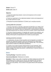 Charles's Law: Science 10 Lesson Plan